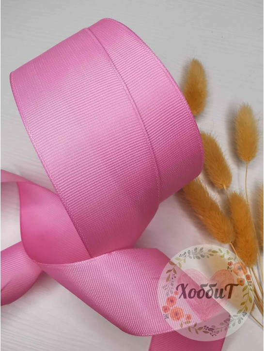 Лента репсовая 4см. (розовый 255)